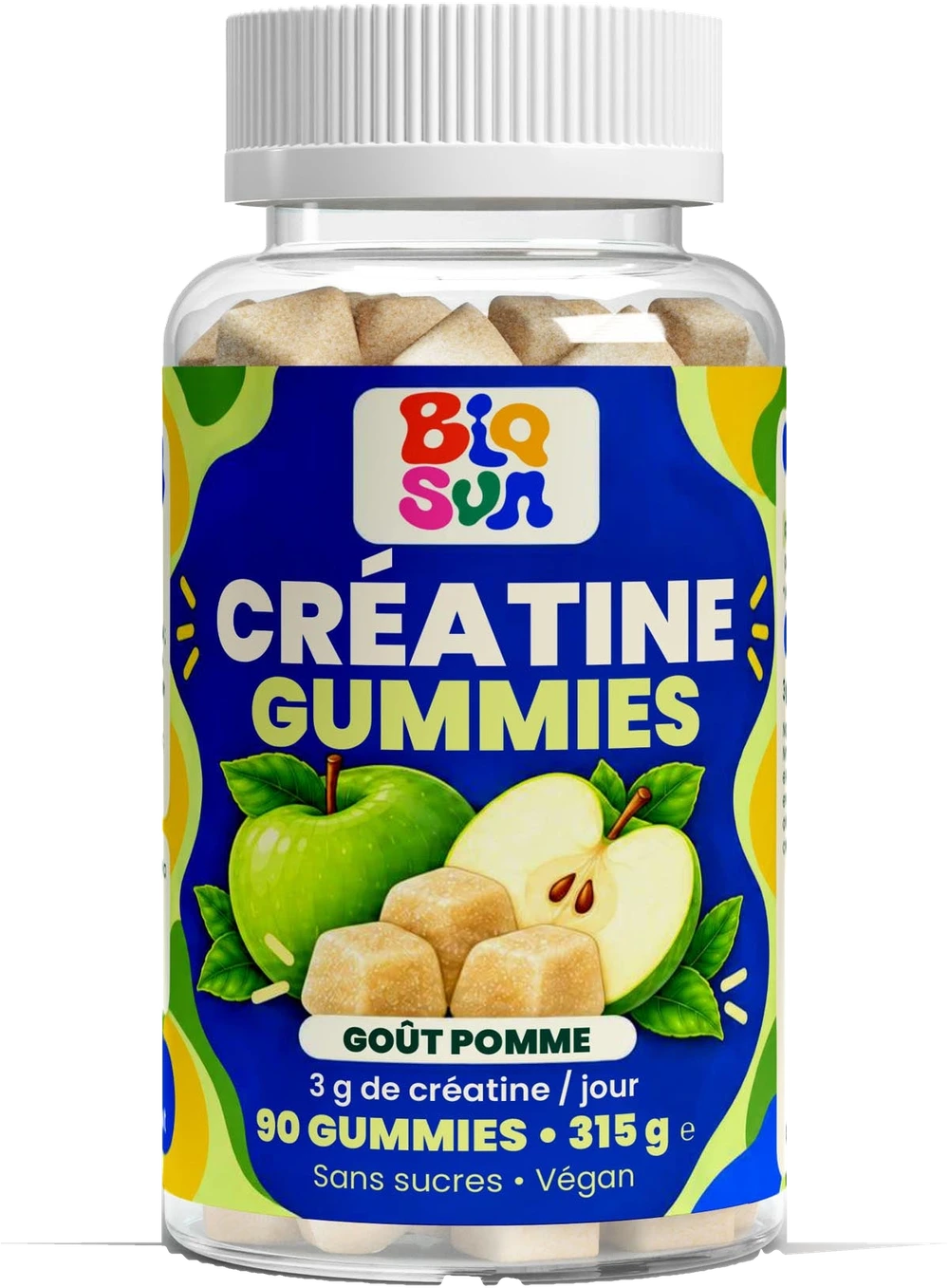 Créatine gummies pomme - 90 gummies