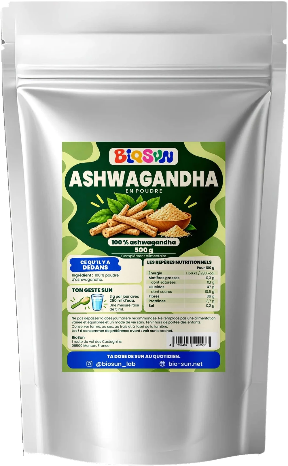Ashwagandha en poudre - 500 g