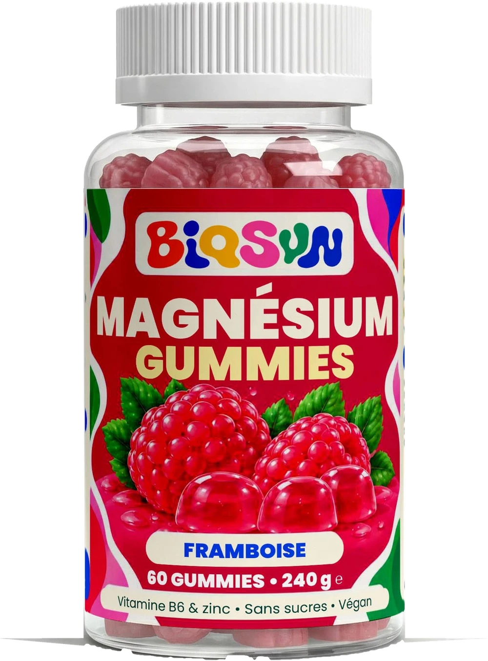 Magnésium, zinc et B6 - 60 gummies