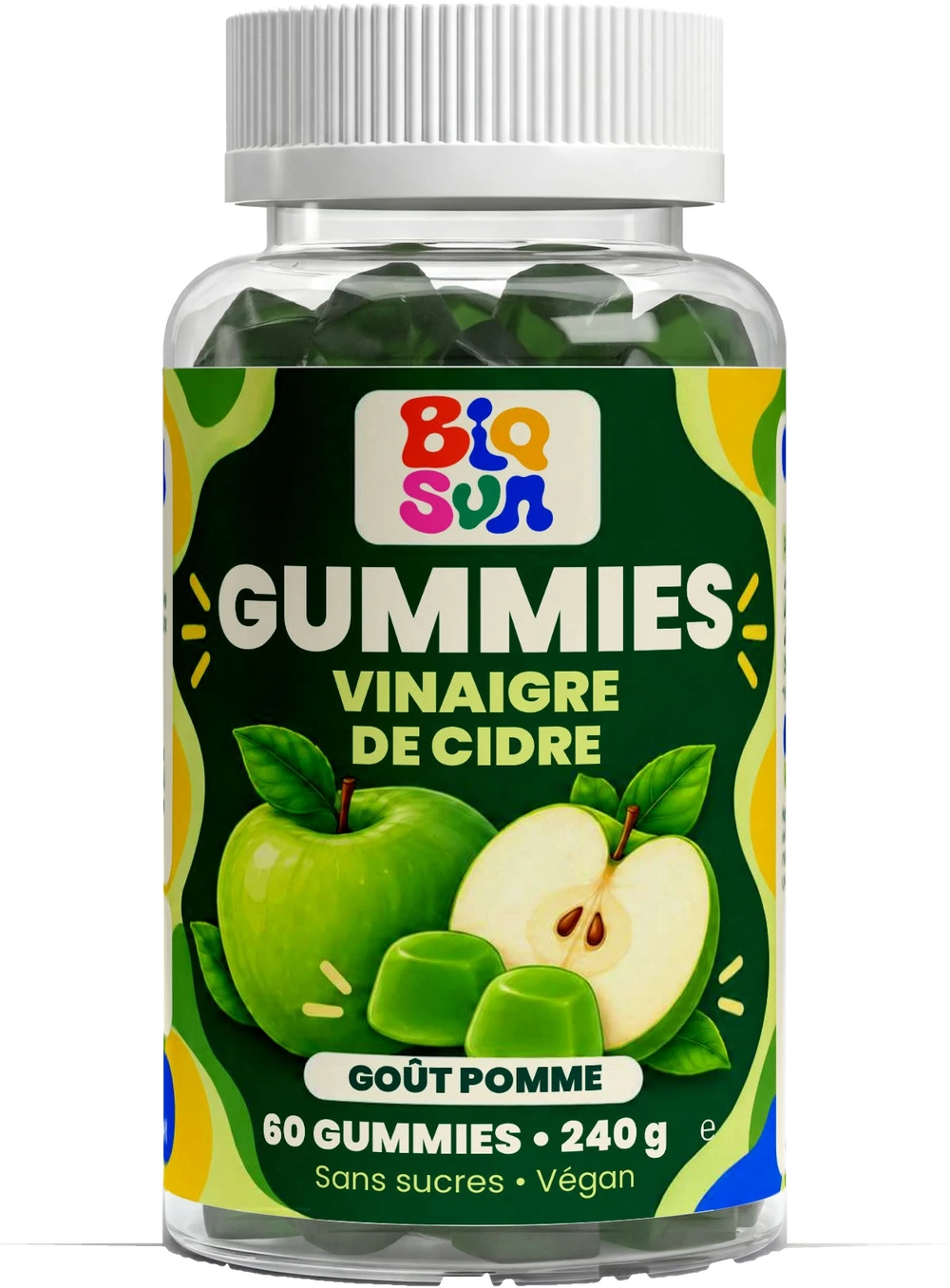Vinaigre de cidre, C, B6 et chrome - 60 gummies