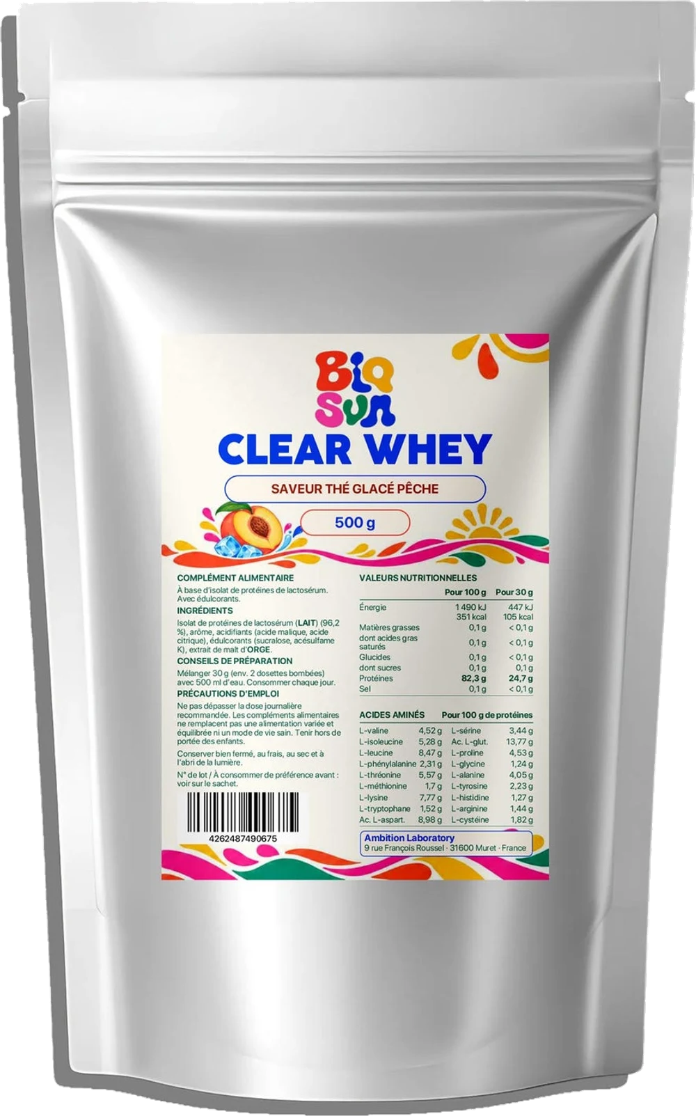 Clear Whey thé glacé pêche — 500 g