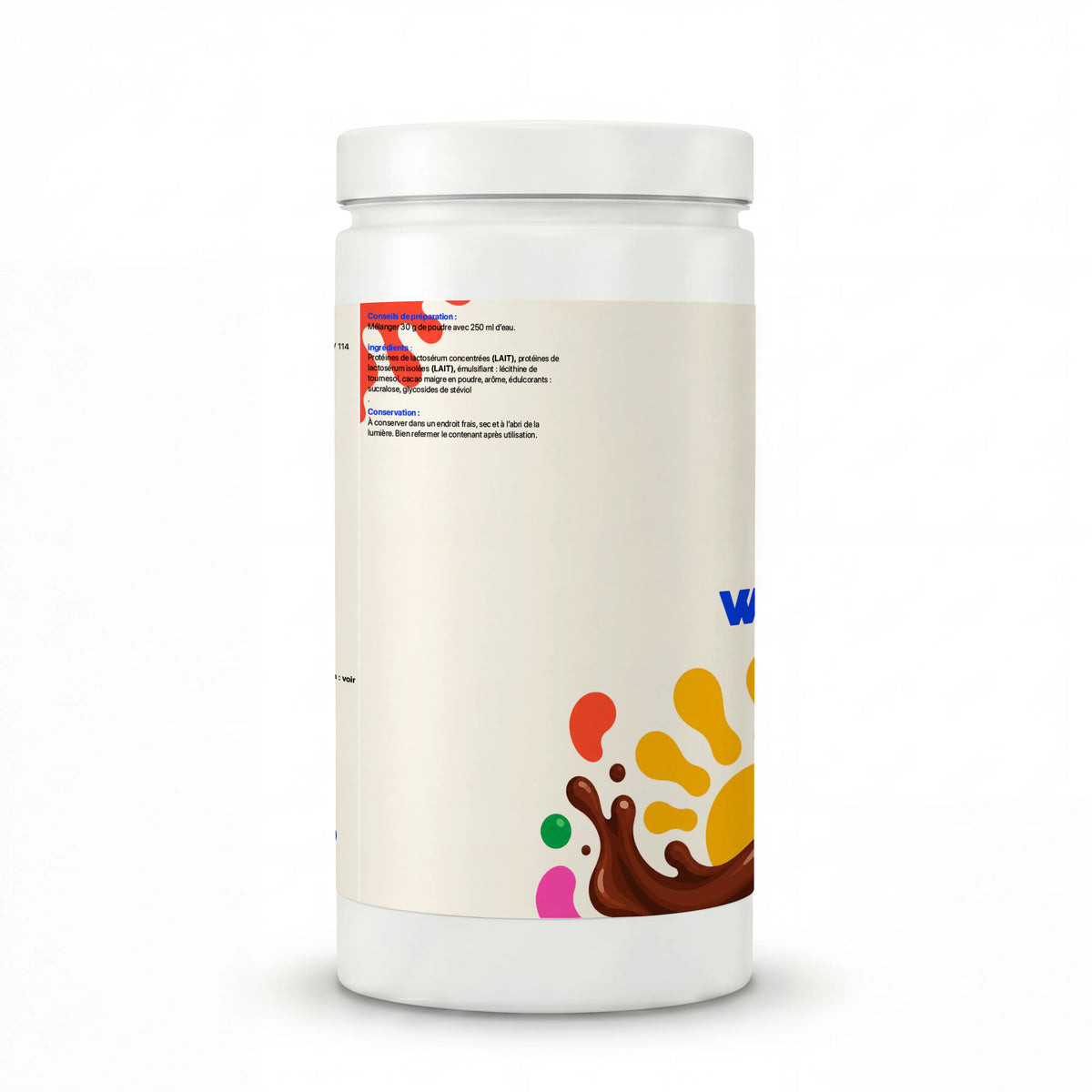 Whey BioSun chocolat 1 kg : étiquette des ingrédients et conseils de préparation