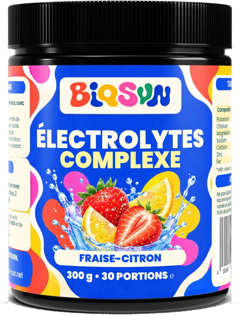 Électrolytes fraise citron - 300 g